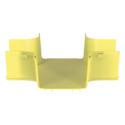 FRFWC6X4LYL - Accesorio de Canalización / 4 Vías Horizontal / Curvatura 90° / Radio 50.8 mm (2 in) / ABS / 368.3 mm (14.4 in) / Amarillo