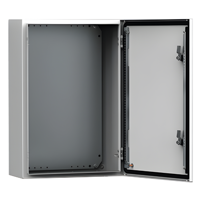 MAS0604021R5 - Gabinete de Uso Exterior / IP66 / NEMA 4/12/13 / IK10 / Acero Dulce 1.5 mm / 600 x 400 x 210 mm (23.62 x 15.75 x 8.27 in) / Platina de Montaje