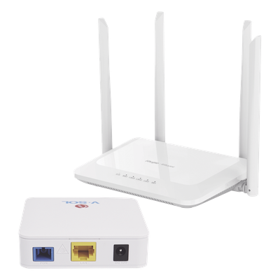 KIT1-VPON-MESH - Kit 1 ONU Bridge V-Sol, Dual GPON/EPON con Router Home Mesh Ideal para distribuciones WISP de mayor cobertura Wi-Fi en Hogares y Oficinas