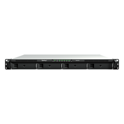RS826RP+ - Servidor NAS Rackmount / 4 Bahías Hot-Swappable / 1U / 2000/1300 MB/s Lectura/Escritura / 4 Puertos 1GbE RJ45 / PCIe 3.0 x8 / Dual Power Supply Redundante / DSM / Almacenamiento Empresarial