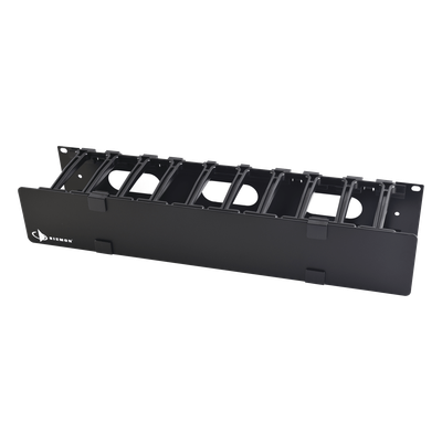 HCM-4-2U - Organizador de Cable Horizontal / Rack 19in / 2UR / 4in Profundidad / 10cm / Alta Densidad