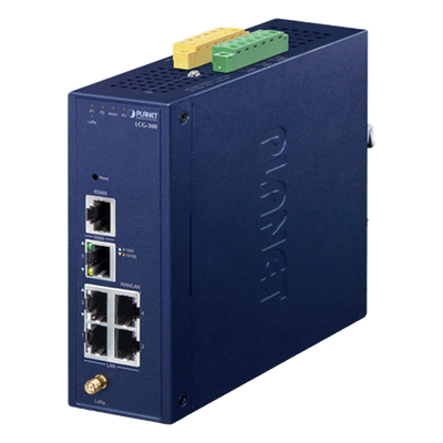 LCG-300 - Gateway Industrial LoRaWAN / 5 Puertos 10/100/1000T / Banda 902-928 MHz / 2 E/S Digitales / IP30 / -40 a 75 °C