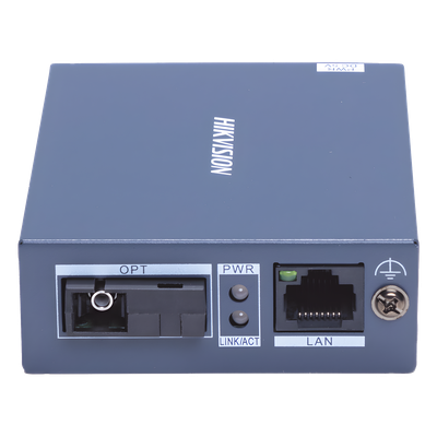 DS-3D501T-3 - Transceptor Fibra Óptica Gigabit / Monofibra Monomodo / 20 km (12.4 mi) / 10/100/1000 Mbps RJ45 / SC / Industrial -20°C a 60°C / Protección 4 kV