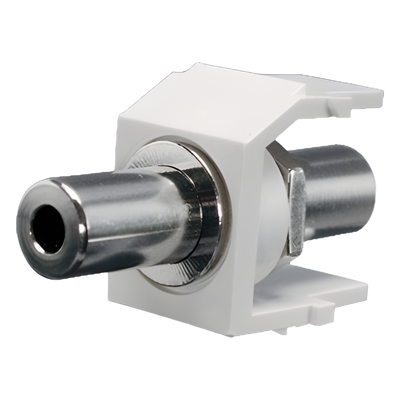 NK35MSCIW - Módulo Acoplador Estéreo / 3.5 mm / Keystone / Paso / Blanco Mate / 100 Ohmios / 1A / 50V