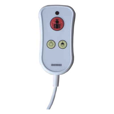 NX0883 - Pulsador de Cama Multifunción / IP67 / Botón Alarma / Control Luz / Cable Ignífugo 2m (6.5ft) / Conector DIN 7 Pines