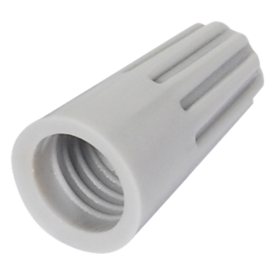 AE00010 - Capuchón de Cable Roscable / 18 AWG / Inserto Metálico / Paquete 25 piezas / Gris