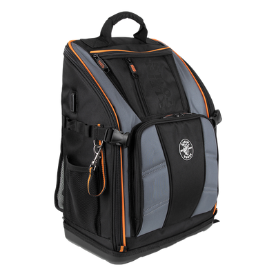 62482 - Mochila Profesional para Herramientas / 27 Bolsillos / Base Moldeada Ancha / Interior Naranja / Puerto USB-C / Acceso Estación de Trabajo