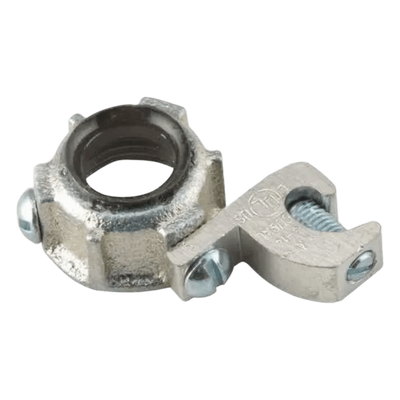 HUB-1212 - Conector de Tierra para Conduit Rígido IMC / 1/2 in / Hierro Maleable / Orejeta de Conexión a Tierra / UL 514B CSA NOM