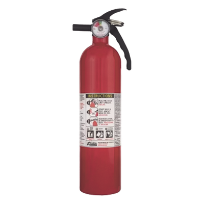 FA110 - Extintor desechable / Recreational / Polvo químico ABC / 2.5 lb / UL 1-A:10-B:C / Soporte plástico / USCG-DOT / Paquete 6