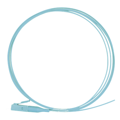 LP-FOM3-LC-01 - Pigtail de Fibra Óptica / LC UPC Simplex / OM3 50/125 / PVC / 1 m (3.28 ft) / Aqua