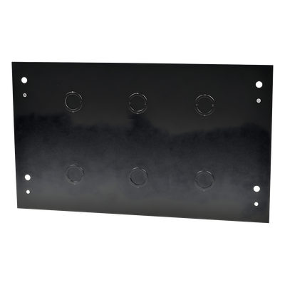 SR-1906-GFP-TT - Tapa Trasera para Gabinete de Pared / 6U / Acero Calibre 18/22 / 600 mm Ancho / Compatible SR1906GFP / Negro Semi Mate