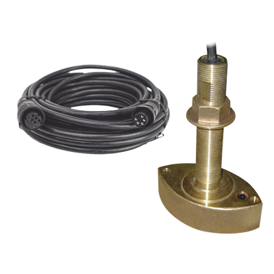 B45FURKIT - Kit de transductor / Frecuencia dual 50/200 kHz / Potencia 600 W / Cable 8 m (26.2 ft) / Conector 10 pin para sonda FURUNO / Bronce anticorrosión