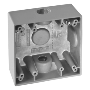 RC-0483-M - Caja de Conexión a Prueba de Intemperie / 3/4" (19 mm) NPT / 2 Salidas / IK09 / Volumen 492 cm³ / Aluminio Diecast