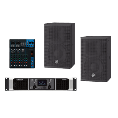 CHR10KIT/PA - Kit de Refuerzo Sonoro / 2 Vías Bass-Reflex / 10" (0.83 ft) Woofer / 1.4" (0.12 ft) HF / 350W PGM / 55 Hz - 20 kHz / 93 dB / Amplificador 800W / Mixer 4 Canales
