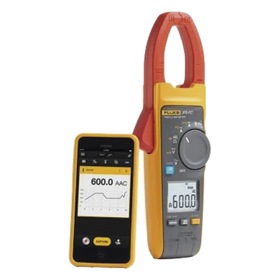 FLUKE-375FC - Amperímetro de Gancho / 600A AC/DC TRMS / Filtro VFD / Bluetooth / 1000V / Compatible iFlex 2500A