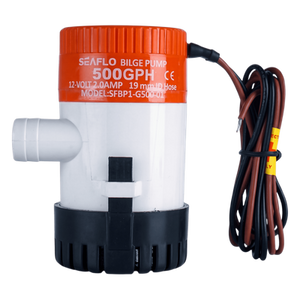 SFBP1-G50-01 - Bomba de Achique Sumergible / 500 GPH (1893 LPH) / 12V CD / Anti-Airlock / Sellos Herméticos / Filtro Removible