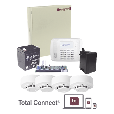 VISTA48LA-SMK - Kit panel de alarma VISTA-48LA / Gabinete, transformador y batería / 4 detectores de humo / 48 zonas / 40 inalámbricas 5800 / Total Connect