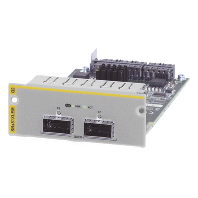 AT-SBX81XLEM/Q2 - Módulo de expansión / 2 puertos 40G QSFP+ / Interfaz óptico de alta densidad / Compatible con tarjeta de línea SBx81XLEM