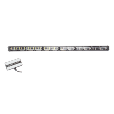 XLT2136A - Barra de Luz de Advertencia / 6 Módulos / 24 LED Gen III / 30 Pulgadas (762 mm) / Ámbar / 18 Patrones / 10-30 VCC