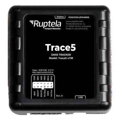 TRACE5 - Localizador Vehicular 2G y 4G/ Rastreo / Conducción eficiente / Deteccion de Jammer / Registro de conductores / Sensores adicionales