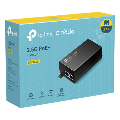 POE260S - TP-Link Omada POE260S adaptador e inyector de PoE 2.5 Gigabit Ethernet, Ethernet rápido, Gigabit Ethernet