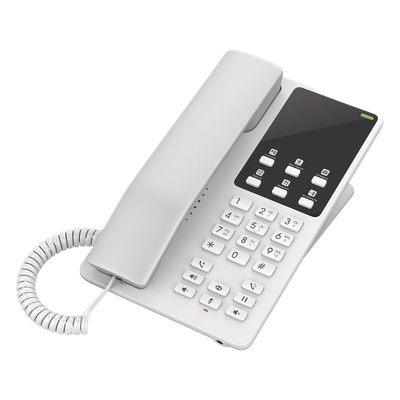 GHP620 - GHP620, Teléfono Hotelero IP Blanco, 2 cuentas SIP 2 líneas, GDMS, soporta PoE