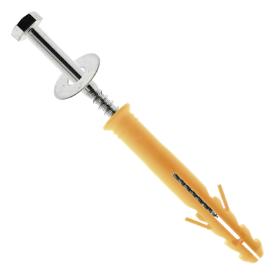 AC-4TOR - Tornillo para Tope Estacionamiento / Reductor de Velocidad / 12 cm (4 pulgadas) / Grosor 12 mm / Arandela y Taquete Plástico Incluidos