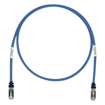 STP6X2BU - Patch Cord Cat6A / Blindado S/FTP / 500 MHz / 26 AWG / 0.61 m (2 ft) / CM/LS0H / Azul