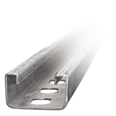 ANC-UOR-4X2 - Canal Perforado / 4 x 2 cm / Calibre 12 / 3 m (9.84 ft) / Acero Pregalvanizado