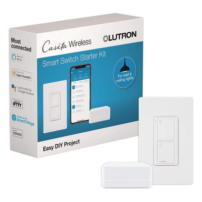 PBDGPKG1WS - Kit de Inicio para Iluminación Inteligente / Hub Smart Bridge / Interruptor On/Off 5 A / Control por App y Asistentes de Voz / Requiere Neutro