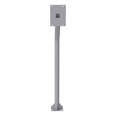 POSTE-INT - Poste Tubular para Cubierta de Videoportero / Altura 1.2 m (3.9 ft) / Acero Calibre 11 / Recubrimiento Electrostático Gris / Peso 3.1 kg