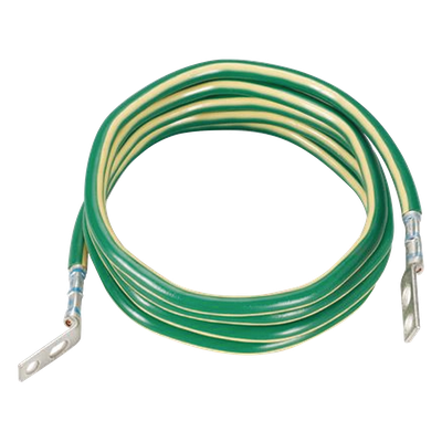 GJ6240UH - Jumper para Aterrizaje de Equipos / 6 AWG (16 mm²) / Terminal 45° y Recta / 240' (6.1 m) / Verde/Amarillo