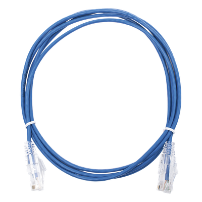 LP-UT6-200-BU28 - Cable de Parcheo Slim UTP / Cat6 / 2 m (6.56 ft) / 28 AWG / Azul / 1 Gbps+