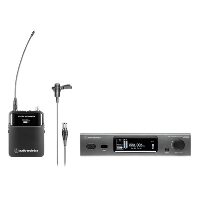 ATW-3211/831DE2 - Sistema Inalámbrico / Banda DE2 470-529 MHz / 40 Canales Simultáneos / Alcance 100 m (328 ft) / True Diversity / Body-Pack con Lavalier Cardioide