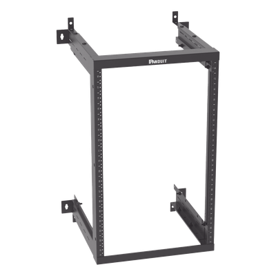 AWMR18 - Rack de Montaje en Pared / 19 Pulgadas / 18 UR / Profundidad Ajustable 18/21.5/25 Pulgadas / Rieles Roscados #12-24 Numerados / Acero con Recubrimiento en Polvo