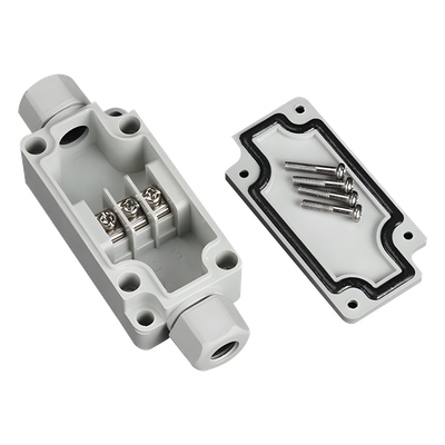 PST-PBT-3P - Caja de Conexión Exterior / IP66 / 3 Líneas / Terminales Tipo Herradura / Calibre 12-22 AWG / -40°C a +120°C