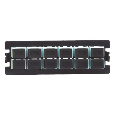 LP-FO-S12-MM - Placa Acopladora / 12 Fibras Multimodo / 12 Acopladores SC Simplex / Compatible SC-LC-APC-PC/UPC / Interior
