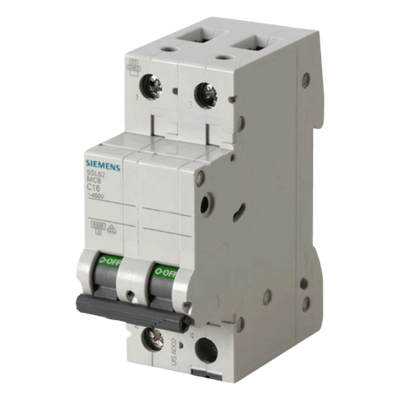 5SL62207CC - Interruptor Automático Magnetotérmico / 2 Polos / 20A / 6kA / Curva C / Montaje Riel DIN