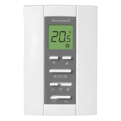T6811DP08 - Termostato digital / Serie T6811 / Fan Coil 2 tuberías / 110 VCA / Ventilador 3 velocidades / Válvula On-Off / LCD