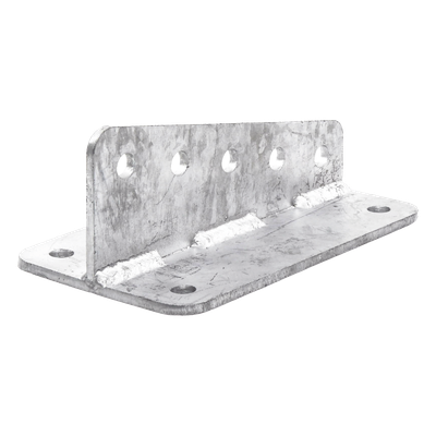 SLM-ANG - Ancla de Placa / 5 Perforaciones / 4 Puntos de Fijación / Acero ASTM-36 / Galvanizado en Caliente / 250 mm Ancho