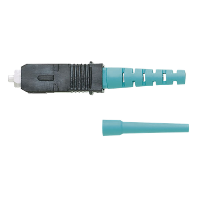 FSC2MCXAQ - Conector de Fibra Óptica SC Simplex / Prepulido / Multimodo 50/125 OM3/OM4 / Pérdida 0.3 dB / Cerámica Zirconio / Aqua