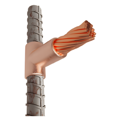 TGM-CHVCV-1/2-4/0 - Molde para Soldadura Exotérmica / Cable Horizontal 4/0 a Varilla Vertical 1/2 / Ángulo Recto / Carga 150