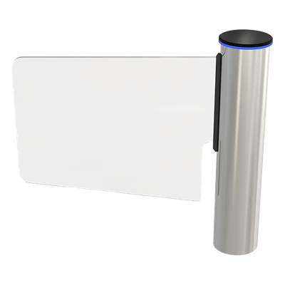 GLA-1 - Torniquete de Ala o Bandera / Acero Inoxidable 304 / Cristal Templado / Acceso Bidireccional / Corona LED RGB / Operación -20°C a +68°C