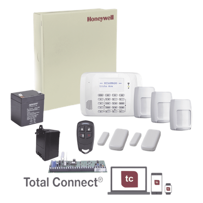 VISTA48-PLUS-MINI - Kit VISTA-48 / teclado+receptor 6162RF / 2 contactos 5800MINI / 3 PIR 5800PIR / control remoto / hasta 48 zonas / 3 particiones