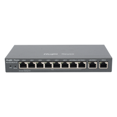 RG-EG210G-P-V3 - Router Balanceador SD-WAN / 10 Puertos Gigabit / PoE+ 110W / 4 ISP / 1 Gbps / 200 Clientes