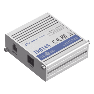 TRB145 - Gateway Industrial LTE Cat 1 / RS485 / 10 Mbps / Aluminio / DIN Rail / Ambientes Extremos