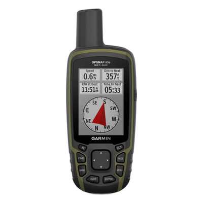 10-02451-10 - GPSMAP 65S Portátil para Actividades Outdoor / Pantalla TFT Transflectiva 2.6 Pulgadas / Resolución 160x240 Pixeles / Brújula de 3 Ejes / Altímetro Barométrico / Compatible con GPS, GLONASS, Galileo, QZSS / Memoria 16 GB
