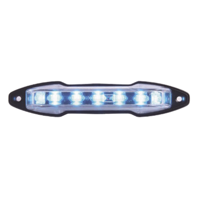 XLTA15B - Luz auxiliar LED / 9 LED azul / 180° / 12-24 VCC / 131x29x30 mm / 0.8 A / IP exterior-interior