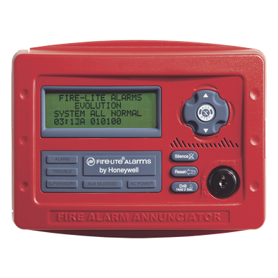 ANN-80 - Anunciador Remoto LCD / 80 Caracteres Retroiluminados / Interfaz ANN-Bus 2 Hilos / Hasta 8 Unidades por Panel / Alcance 1,800 m (5,905.5 ft) / Certificado UL 864
