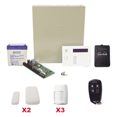 VISTA48PLUSMINI/6160RF - Kit de Alarma Inalámbrica / Panel 48 Zonas / 40 Inalámbricas y 8 Cableadas / Teclado 6160RF / Contactos Magnéticos Ultradelgados / 3 Detectores PIR / Control Remoto